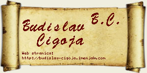 Budislav Čigoja vizit kartica
